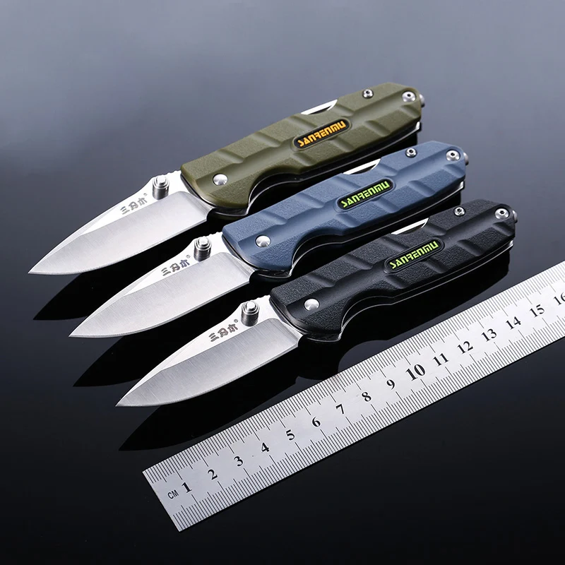 Sanrenmu 7092 EDC карманный складной нож инструменты для выживания со стекловолокном режущий ремень отвертка открывалка для бутылок для кемпинга