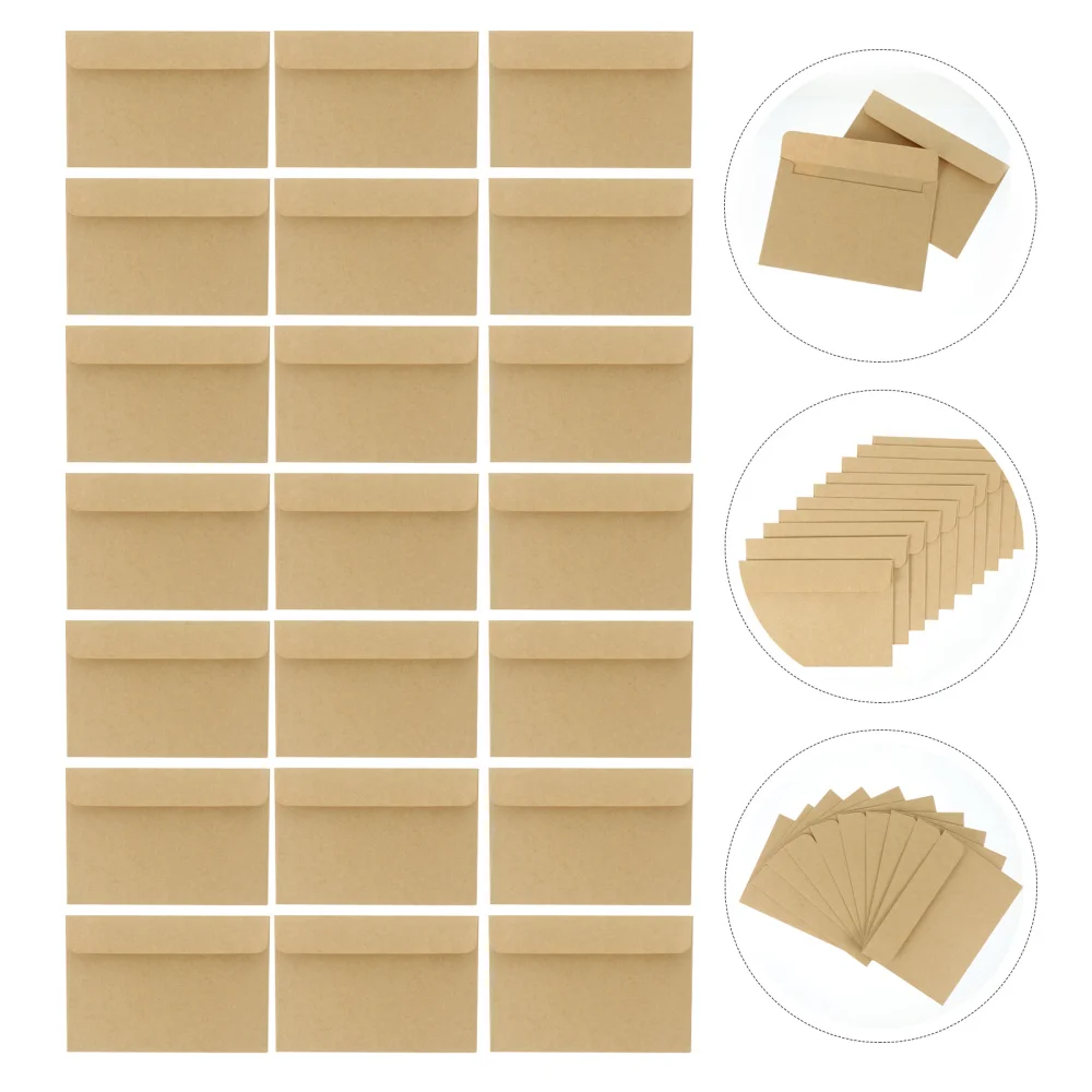 

50Pcs Kraft Envelope Protective Bags DIY Blank Envelope Storage Packets