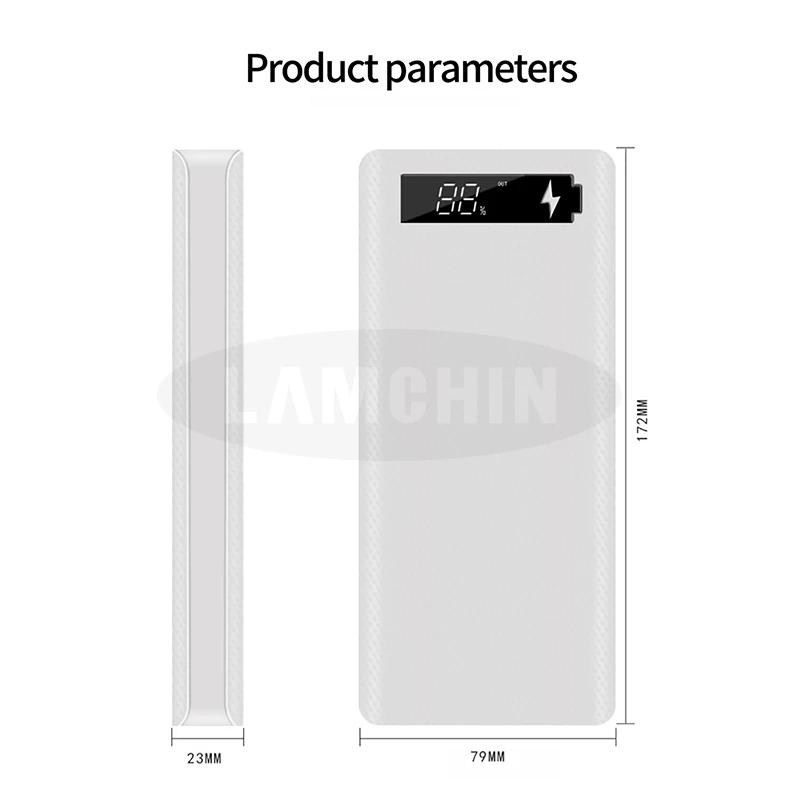 5 в двойной USB 8*18650 Внешний аккумулятор с дисплеем высокой емкости 18650 USB зарядное устройство DIY чехол для IPhone samsung huawei