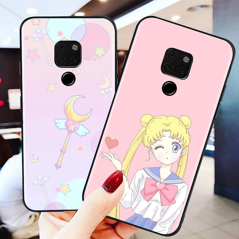 

Sailor Moon Anime for huawei Mate 10 20 30 40 Lite Pro X Lite RS Plus TPU Black Phone Case