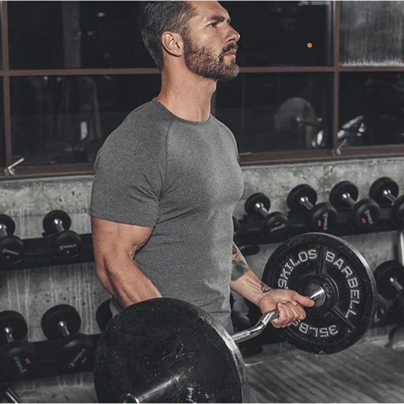 2020 летние мужские тренажерные залы футболка фитнес бодибилдинг Футболка с