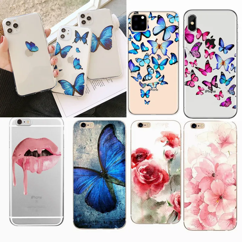 Мягкий силиконовый чехол с животным для iPhone 6 S 7 8 Plus 5 5S 2020X10 7Plus милый розовый