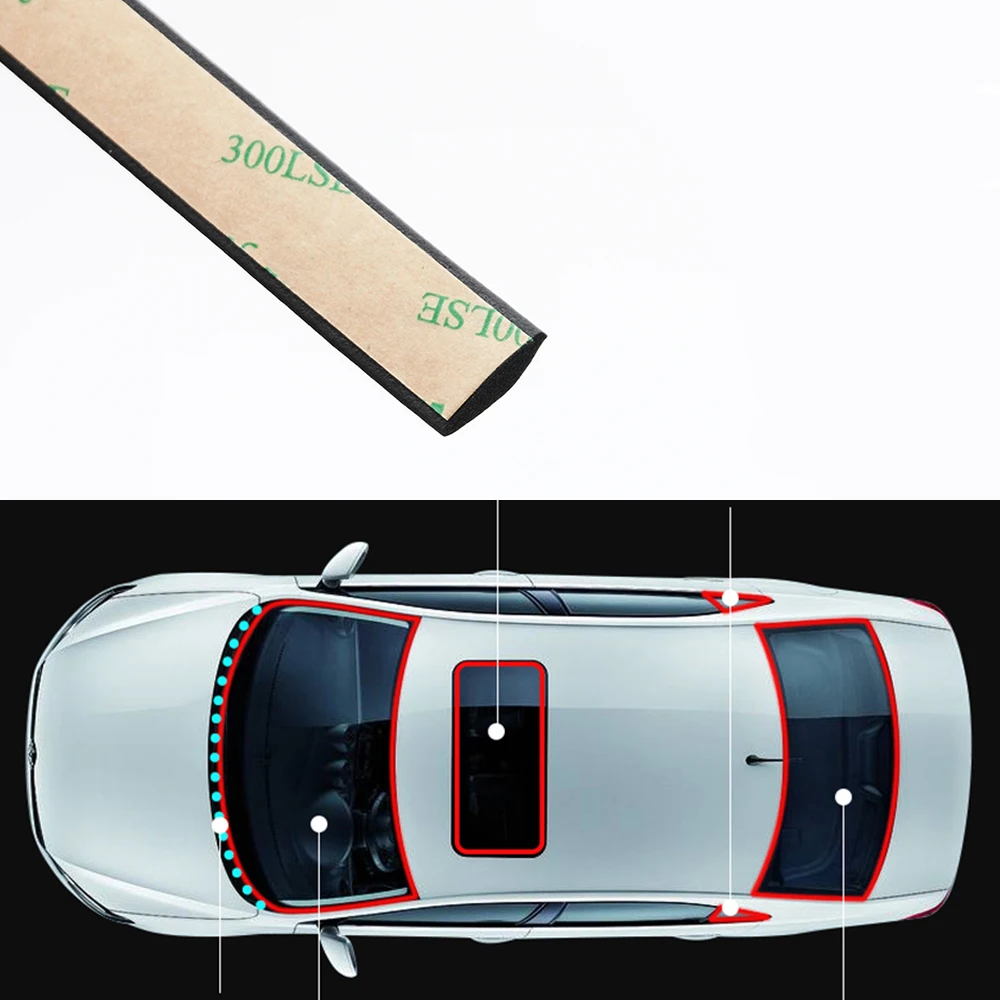 

car door seal strip window sealing strip soundproof front and rear windshield roof water-proof rubber strip rainproof sunroof