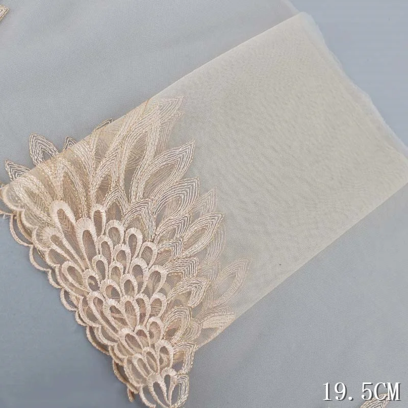 30 ярдов сетчатая нить полиэстер ткань перо кружевная бейка Вышивка Шитье