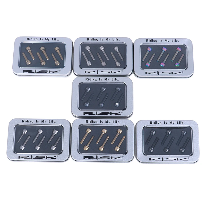 6pcs Ti Titanium Bolt Screw for Bicycle Stem Cycling Bike Ultralight |