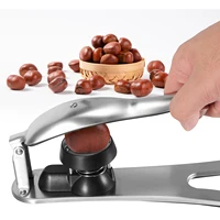 portable chestnut clip stainless steel nut opener with non slip base chestnut cutter portable walnut plier for home restaurant