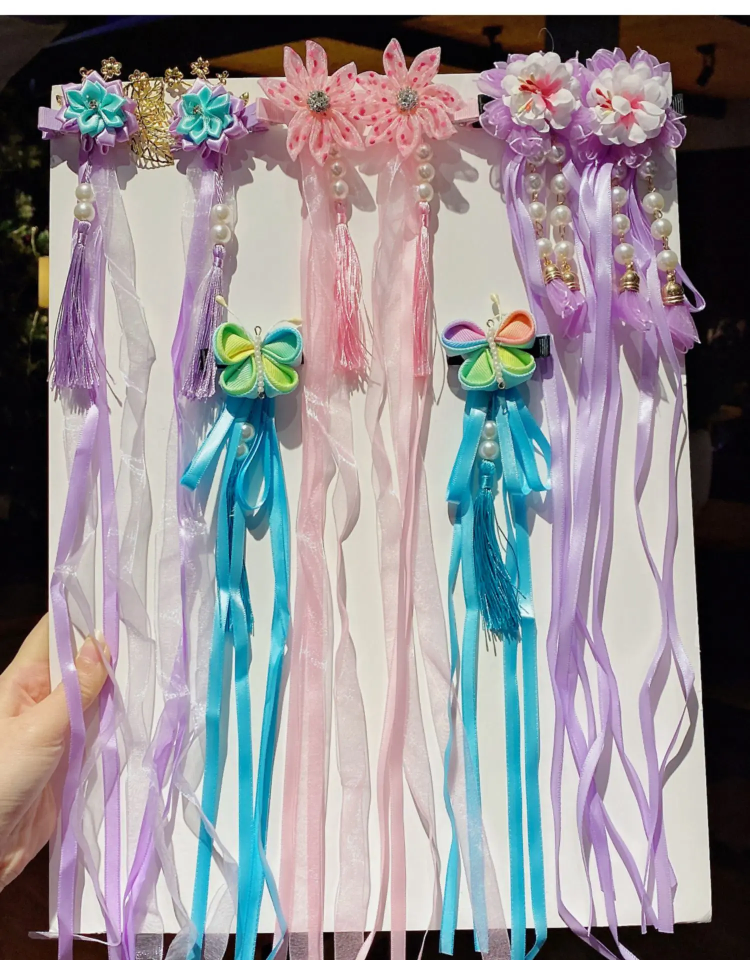 Распространения для закрепления банта старинный лента девочек раннего возраста