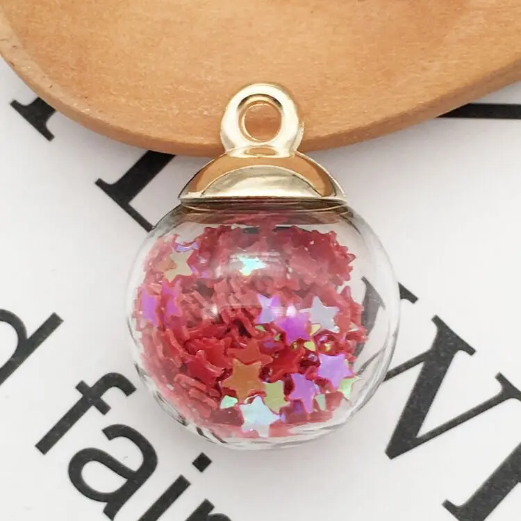 20 шт стеклянные Пузырьковые Стразы Подвески в виде звезд кружевные украшения на