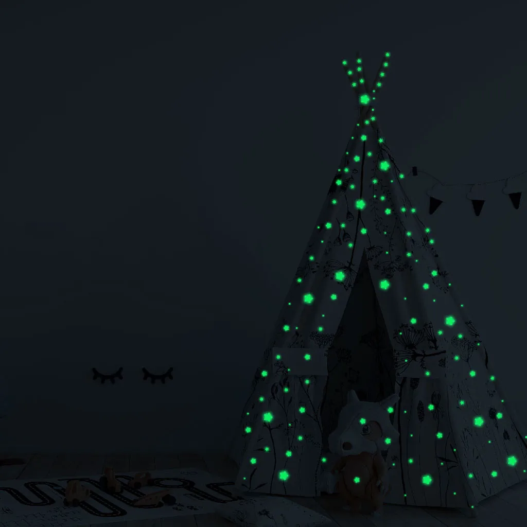 127 шт./компл. 3D пузырь в форме звезды которая светится горошек стены Стикеры