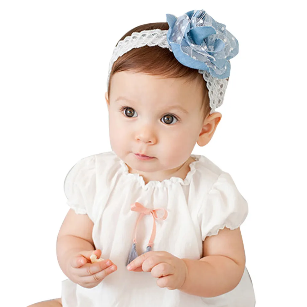 2019 модные джинсовые повязки на голову с цветами для маленьких девочек реквизит