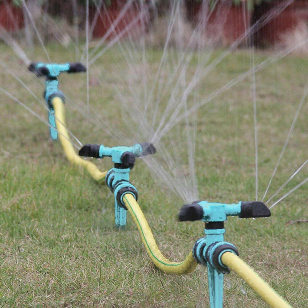 

Automatic Plastic Sprinkler Small Triangle Nozzle Lawn Sprinkler 360 Rotating Garden Water Irrigation Device