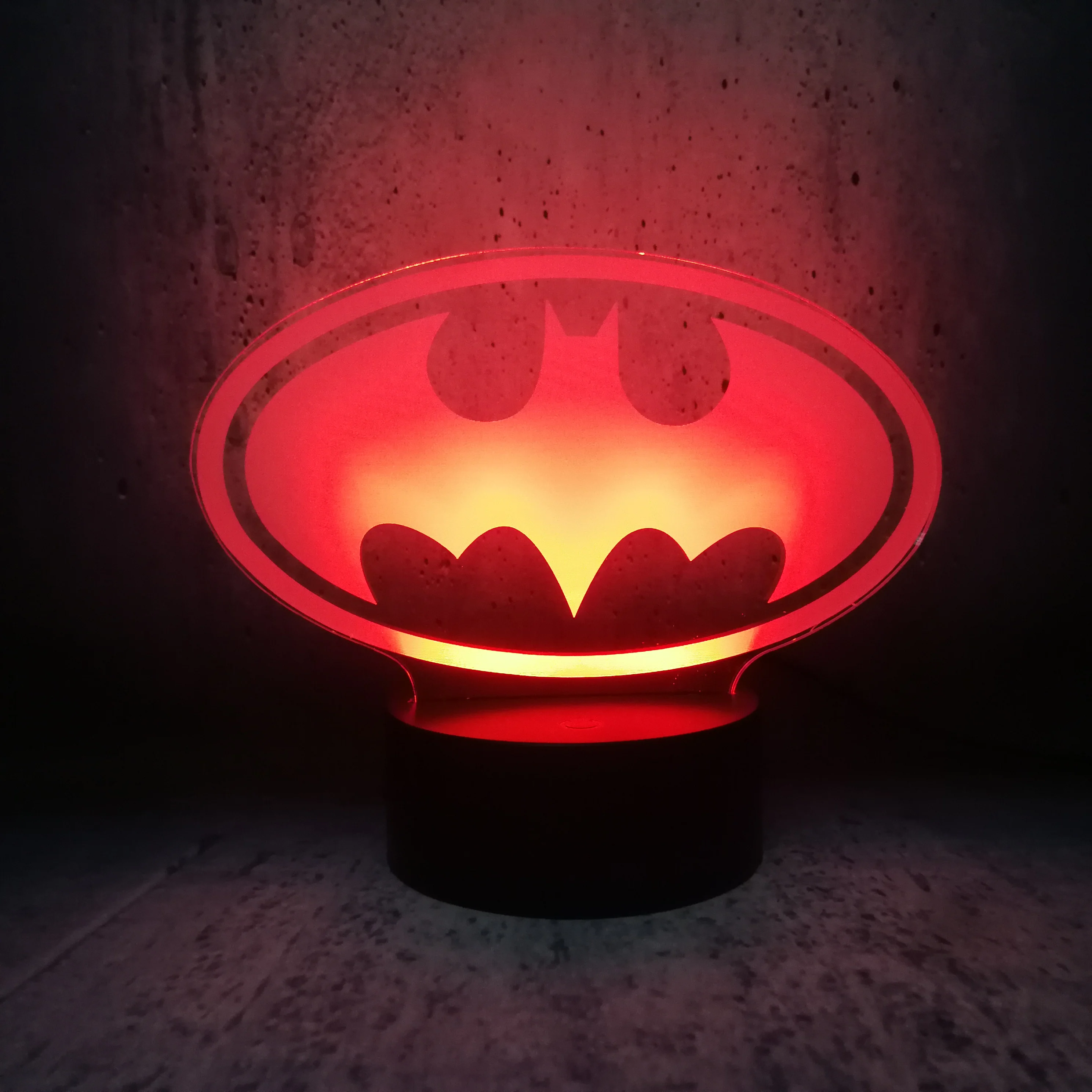 Принт Бэтмен атмосфера 3D USB светодиодный светильник рисунок красочное украшение ночник креативный домашний декор Ночная лампа лава lampara