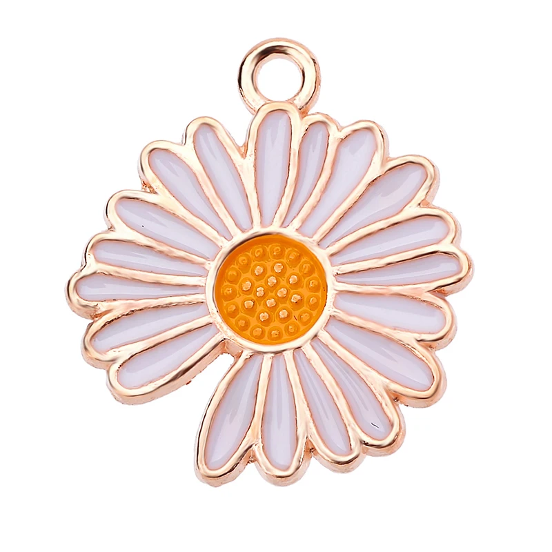 JQ 15 шт. милый маленький ожерелье Маргаритка кулон розовый красный желтый синий