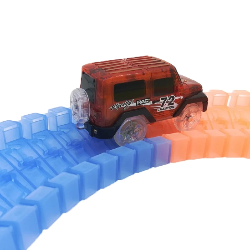 DIY волшебный блок трек железной дороги обучающая рельса светодиодсветодиодный