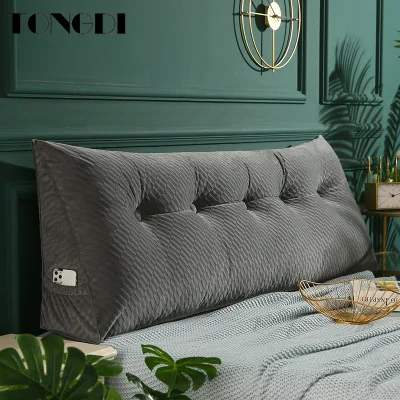 Home Soft Large Big Pillow Back Cushion Long Elastic Velvet Backrest Multifunction Luxury Decor For Bedside Bed Sofa Tatami