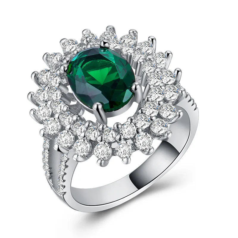 Bague Ringen женское 925 пробы Серебряное кольцо Wtih 10 мм Большой цитрин драгоценный камень серебряные ювелирные изделия для помолвки женские подарки Размер 6-10
