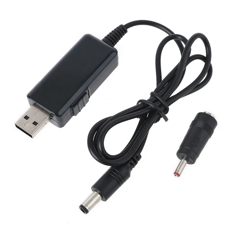 

2021 USB 5V to DC 9V 12V Step Up Converter Cable 29.52In USB Boost Cable Volt Transformer with 5.5X2.1mm 3.5X1.35mm Connector