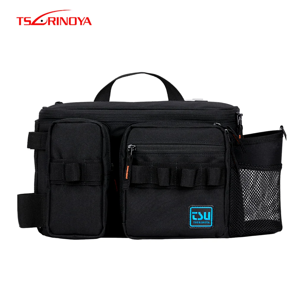 

Многофункциональная сумка TSURINOYA для рыбалки, размер M, XL, большая емкость, сумка для рыболовных снастей, водонепроницаемая сумка из высокока...
