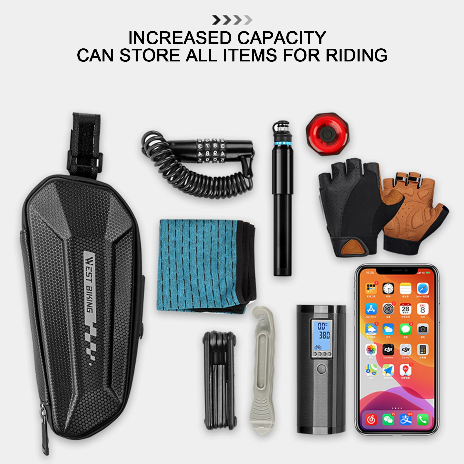 

PU Material Waterproof Bicycle Bag Bicycle Seat Bag 1.8L Mobile Phone MTB Mountain Road Bike Bag