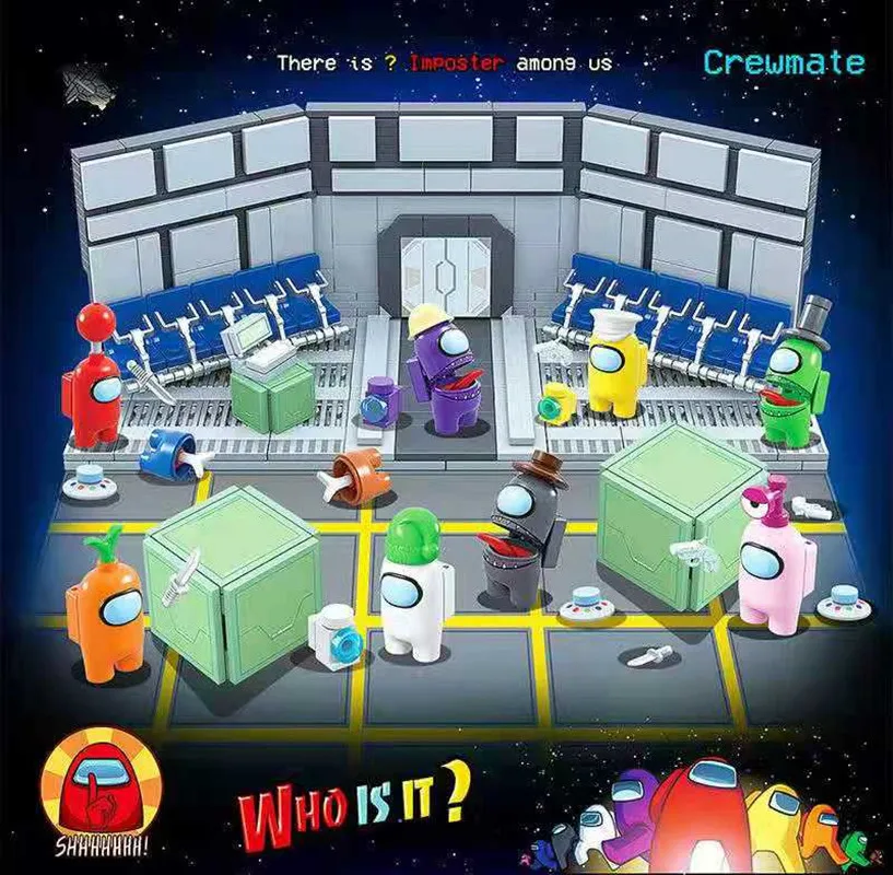 

Among Us Toy Game Series Action Figures Space Alien Peluche Set Building Blocks Classic Model Bricks Kids Kits Tron