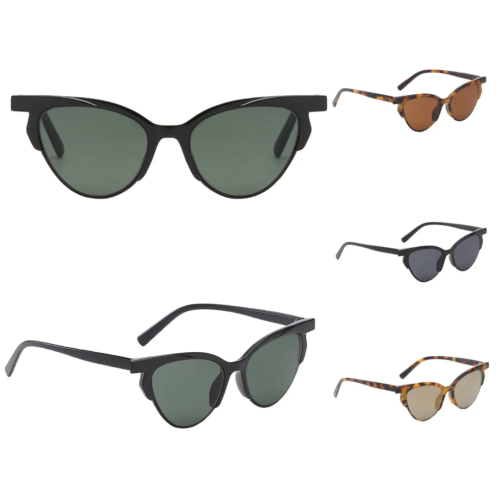 

Unisex Women Men Cat Eye Frame Eye Glasses Fashion Mirrored Sunglasses UV400