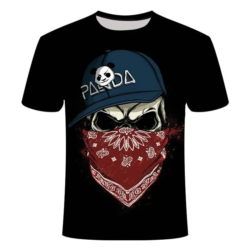 

Men's Mask Skull Short Sleeve 3D Printing T-shirt Men/Women Punk T-shirt Street Hip Hop Loose Short Sleeve T-shirt