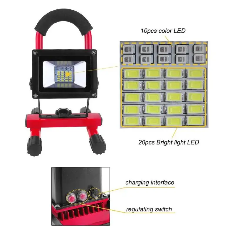 Ручной светодиодный прожектор DICN 60 Вт для кемпинга точечный светильник поиск