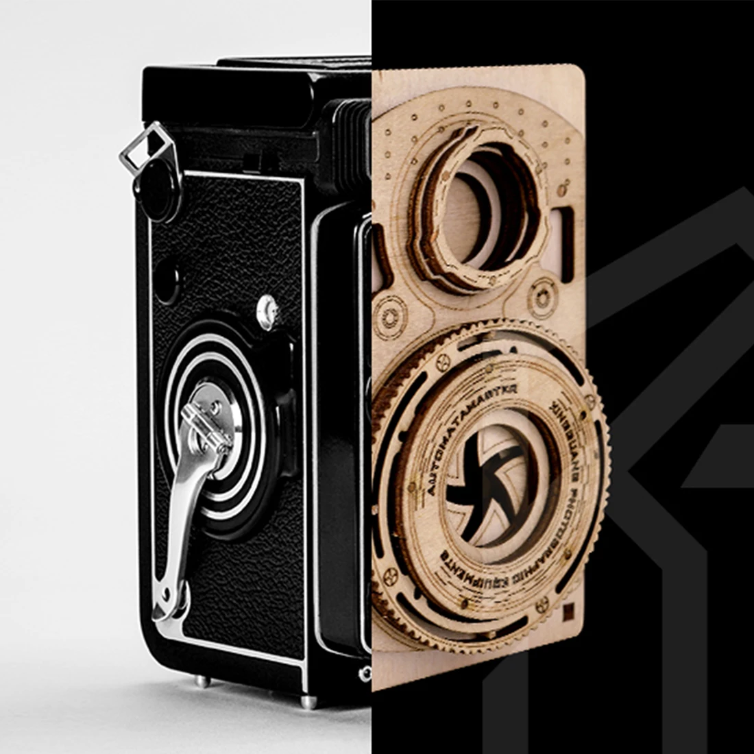 3D деревянная модель старой камеры креативные механические пазлы Сборная сделай