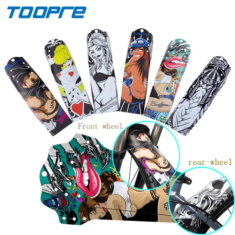 

TOOPRE Fine Bicycle Fenders Bike Mudguard Mountain bike bicycle mudguard, road bike downhill off-road PP plastic desilting tile