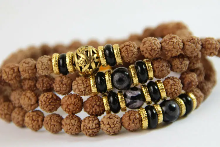 7 мм Тибетский буддизм 108 семена рудракши Молитвенное колье | Украшения и