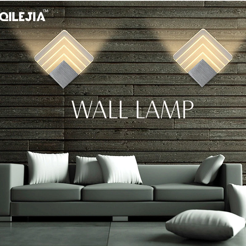 Современные настенные бра светодиодные Настенные светильники алюминиевые для