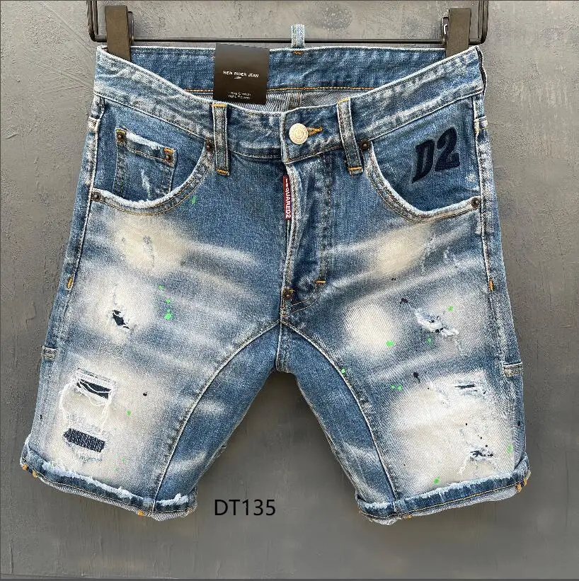 2021 New Design DSQUARED2 Short Jeans Biker Jeans HOMME Ripped COOLGUY summer Jeans  women/Men's Pants