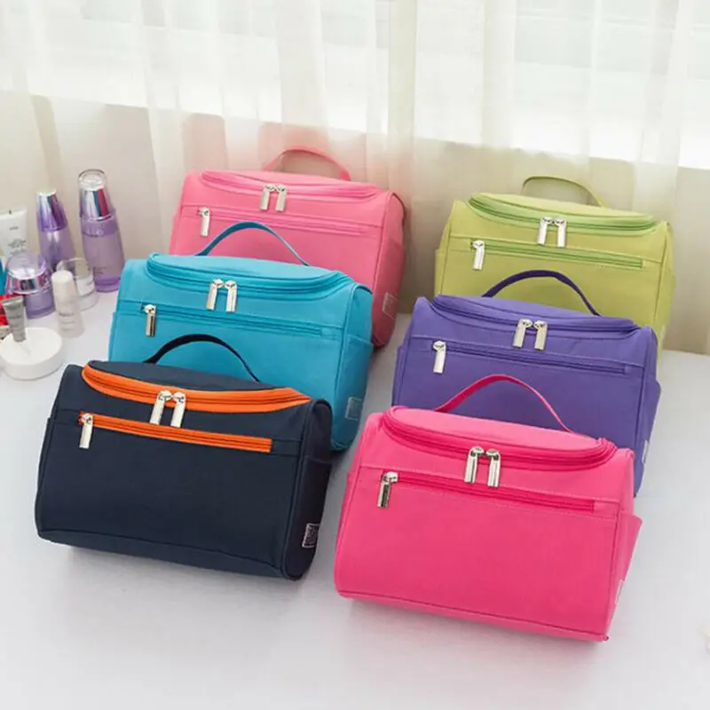 

Women Lady Large Capacity Makeup Bag Handle Organizer Cosmetic Case Toiletry Travel Storage Bags Hot Sell