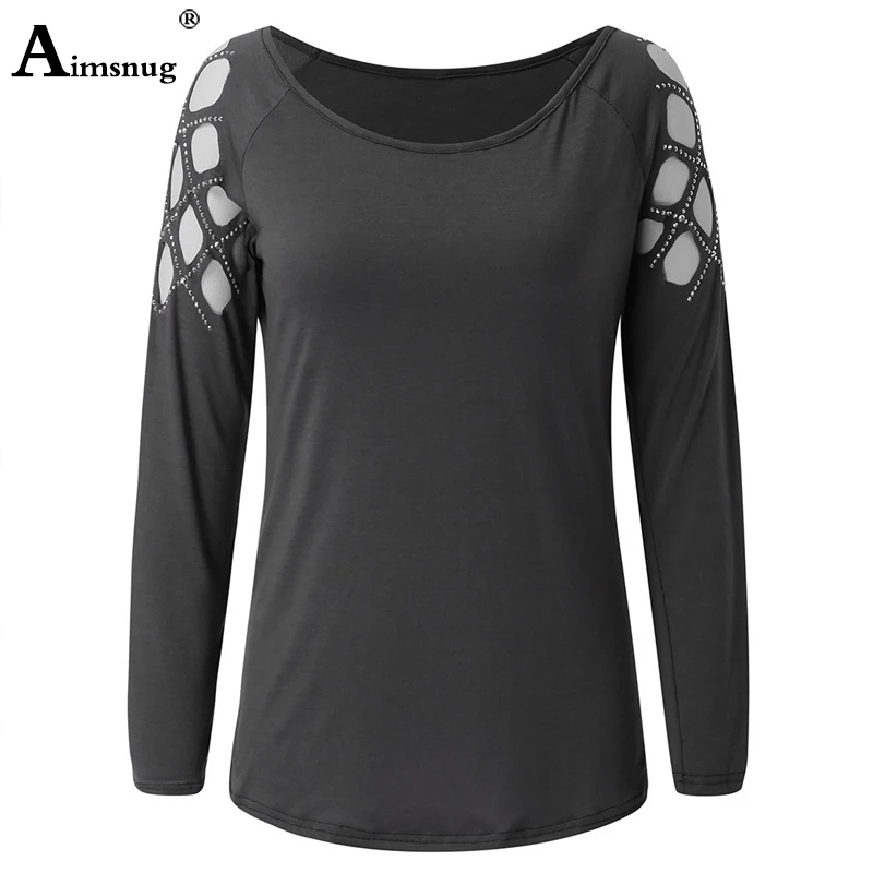 Женская футболка с длинным рукавом и круглым вырезом размеры до 5xl|Футболки| |