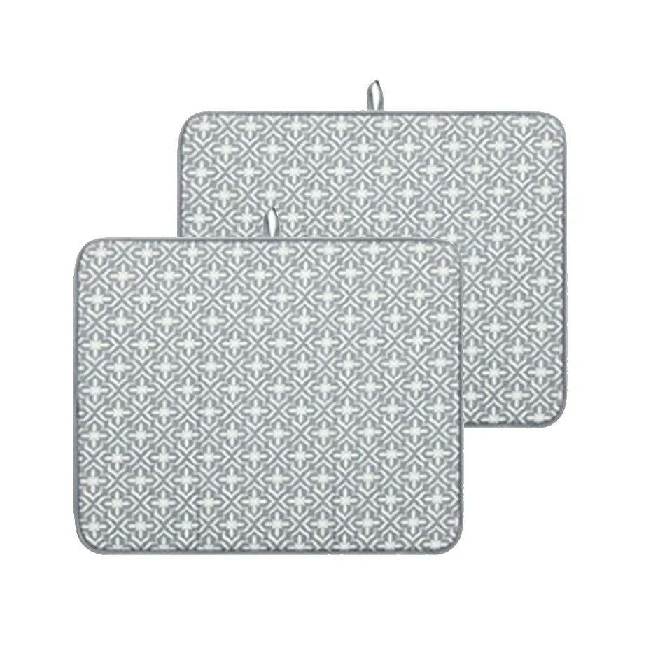 

40X49 CM Dish Drying Mat Cushion Microfiber Absorbent Tea Towel Tableware For Kitchen Sink Drainer Counter Placemat Table