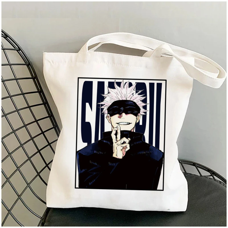 

Jujutsu Kaisen shopping bag bolsas de tela jute bag grocery tote shopper shopping bag fabric bolsa compra sac toile