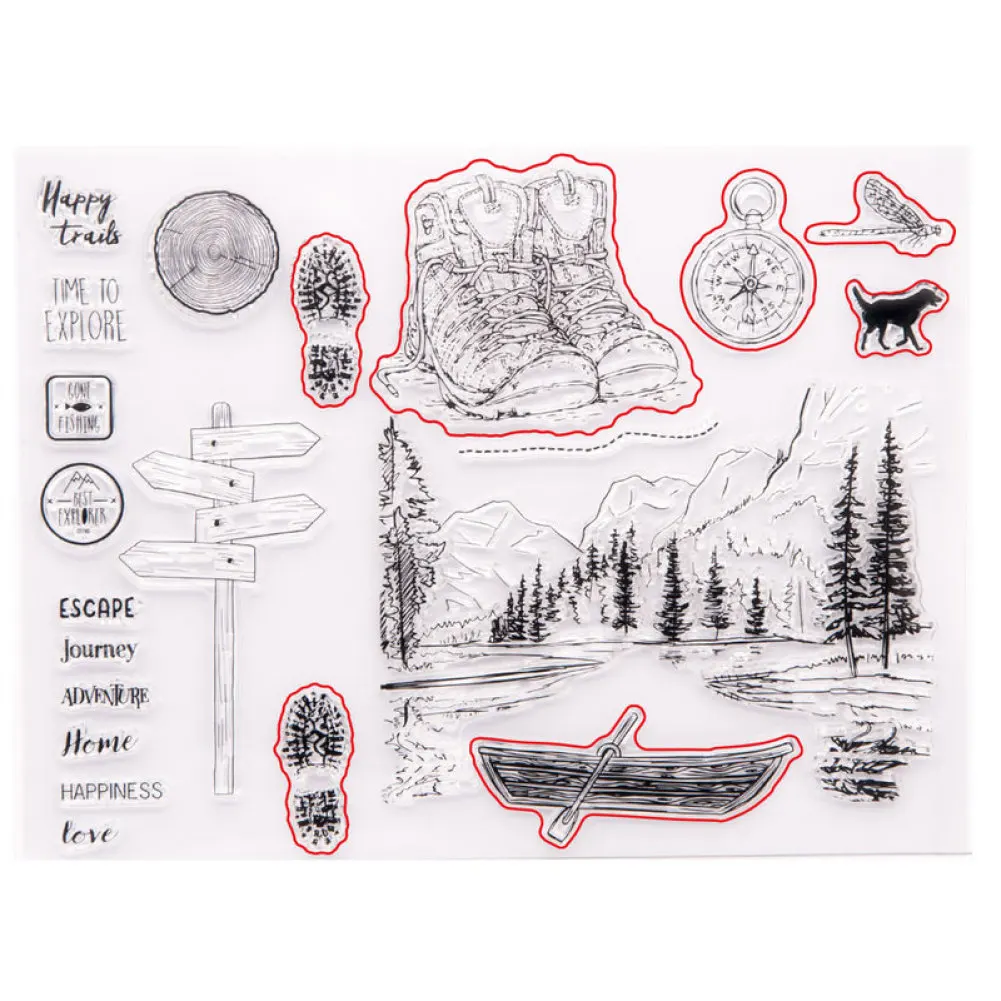 Фотография фотографий &quotгорный лес&quot металлические штампы трафареты для