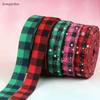 kewgarden diy bowknot corsage sewing accessories riband plaid layering cloth fabric ribbon 5cm 25mm 15mm handmade tape 10 meter
