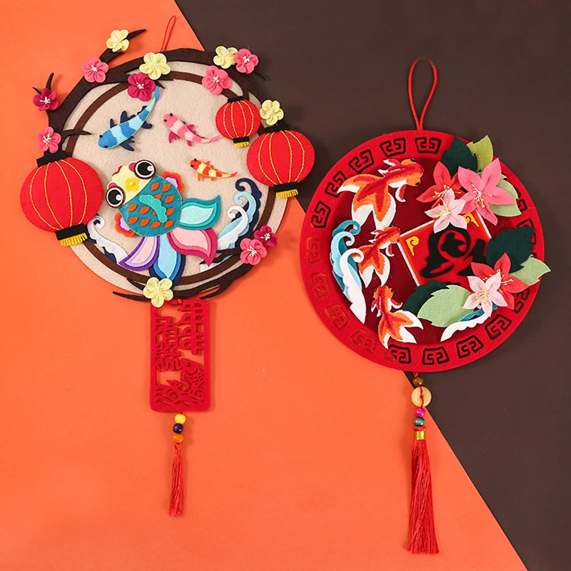 Настенное украшение в китайском стиле подвесное сделай сам из ткани подвеска