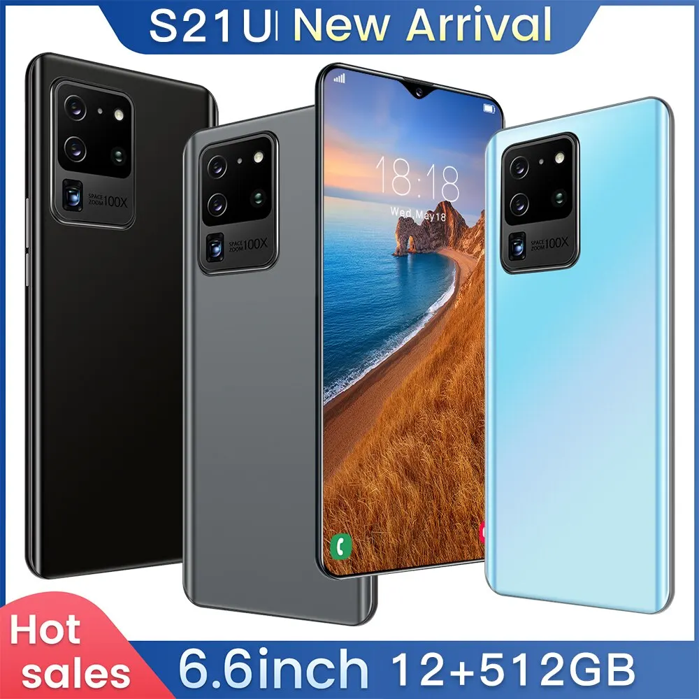 

S21 U Mtk6889 6.6 Inch 12gb+512gb 5000mah Sim Dual + Micro Sd Global Version Mobile Phone Face Fingerprint Id Smartphone