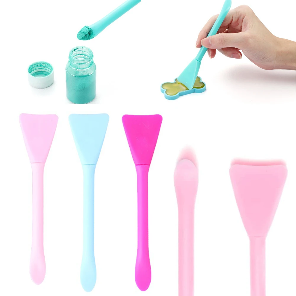 

YBFMOD Soft Silicone Brush Multifunction Stirring Brush Powder Spoon Epoxy Resin Tools For DIY Resin Mold Easy To Clean Glue