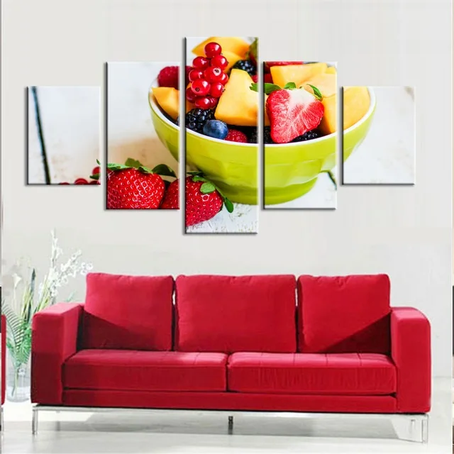 Холст картины плакаты 8 цветная настольная фруктовая еда стены искусства рамки