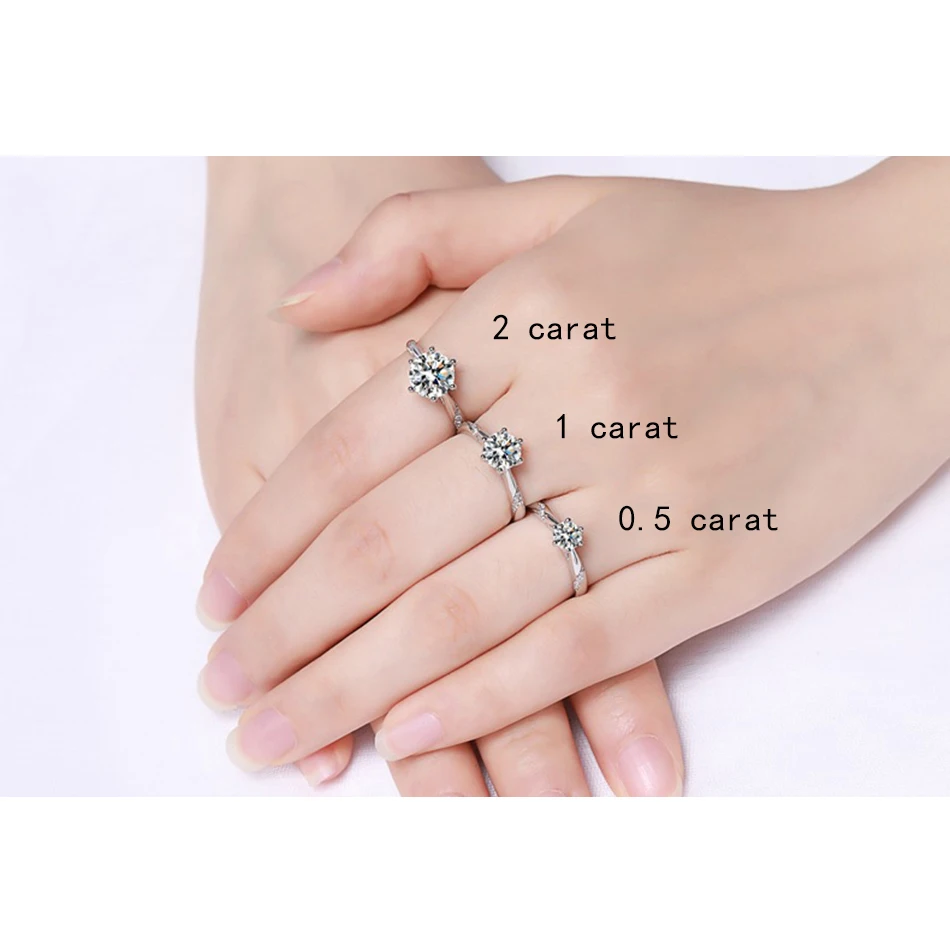 Женское кольцо с муассанитом эксклюзивный дизайнерский комплект из серебра 925