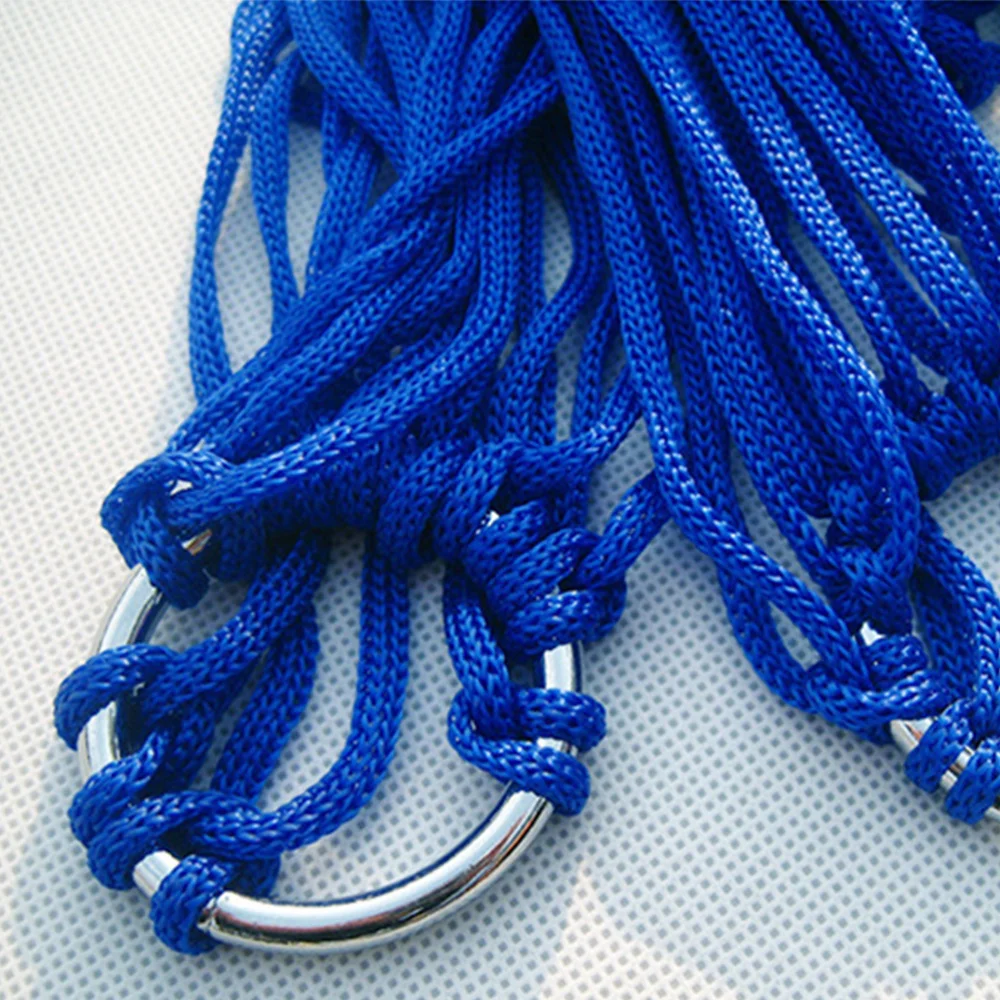 

2pcs Outdoor Hammocks Nylon Rope Hammocks Leisure Swing Beds (Assorted Color)