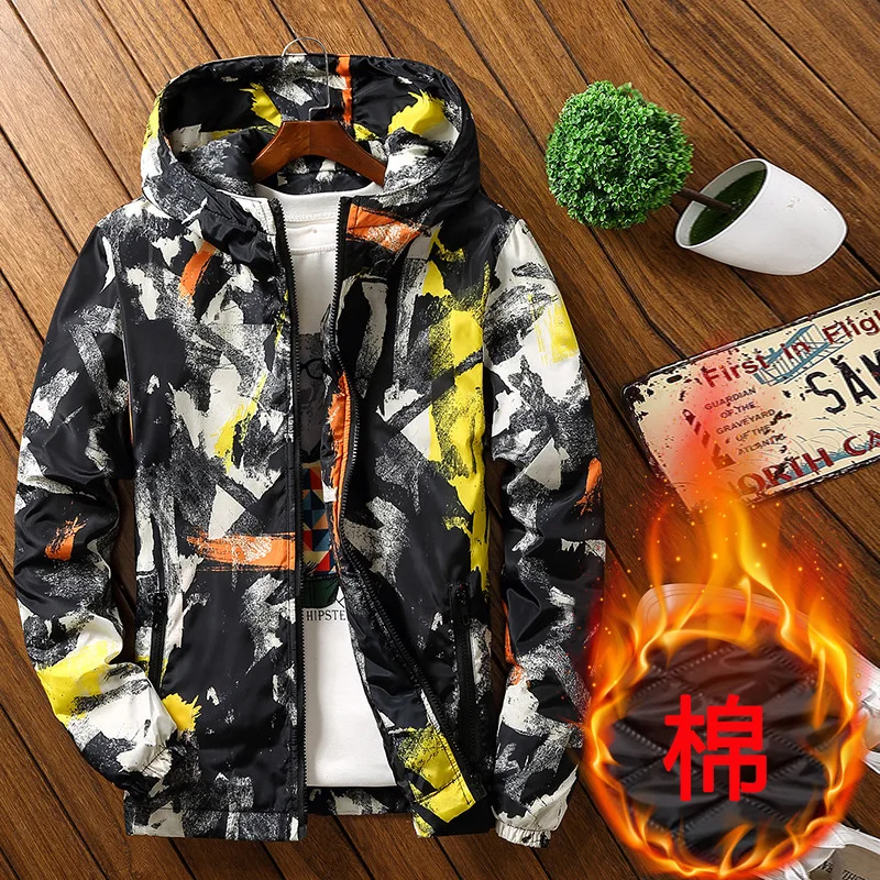 Зимняя мужская Куртка парка 2019 мужские зимние однотонные Цвет простой высокое