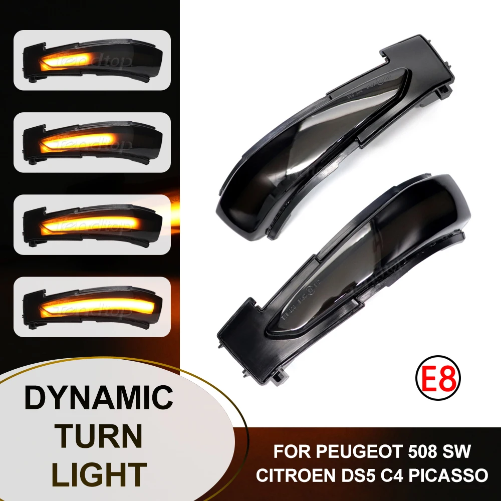 

Lighting Dynamic Turn Signal For Peugeot 508 SW 2010-2017 For Citroen DS5 C4 Grand Picasso II Led Lights For Auto Mirror Lamp