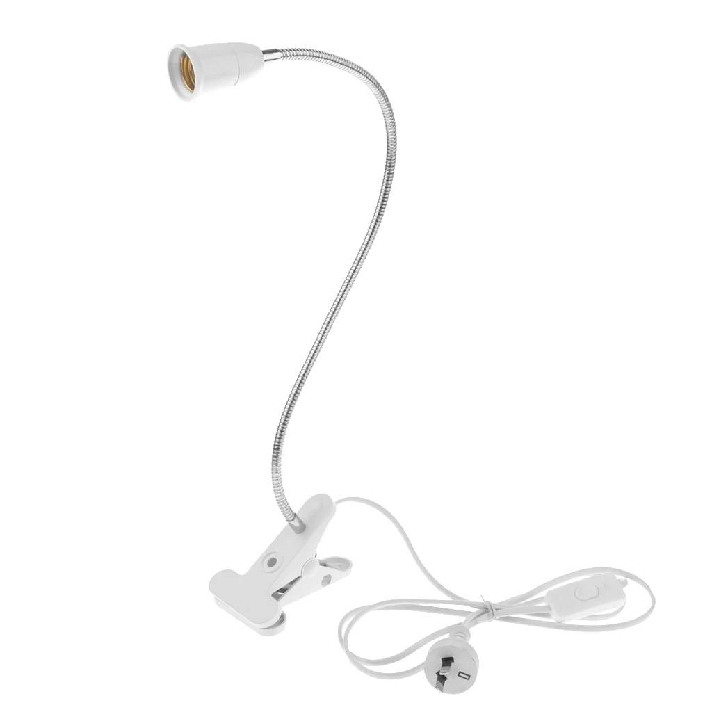 Гибкий Светильник ель света E27 розетка простой выключатель зажим лампа с