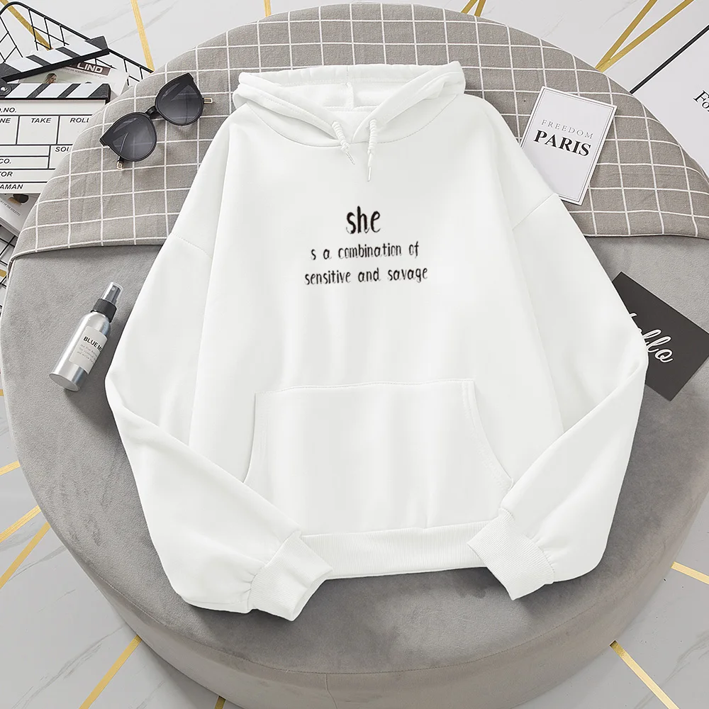 Casual Hip Hop Letter Sweatshirts Women Winter Autumn Long Sleeve Oversized Punk Hoodies Femme Sweetshirts Females Frau Pullover