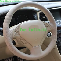 2021 new high quality hand stitched leather car steering wheel cover for infiniti g37 g25 ex25 ex35 ex37 auto accessories