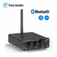 fosi audio bluetooth 2 channel sound power stereo amplifier tpa3116d2 mini hifi digital amp for speakers 50w bt10a treble bass